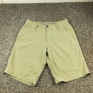 2020 Under Armour Shorts 11" UA Match Play Heat Gear Stretch Mens Khaki Size 30